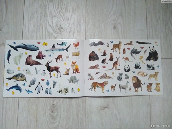 Книжка 250 наклеек " зоопарк"