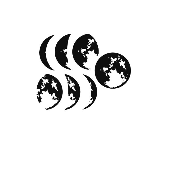 Луна наклейка