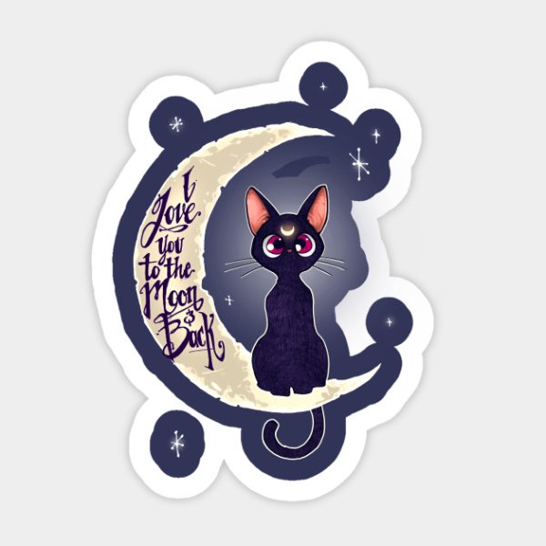 Луна наклейка