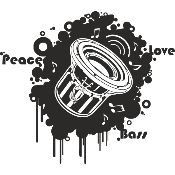 Наклейки на авто Bass