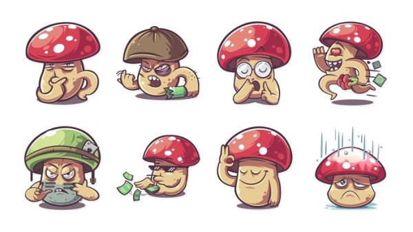 Мухомор стикер