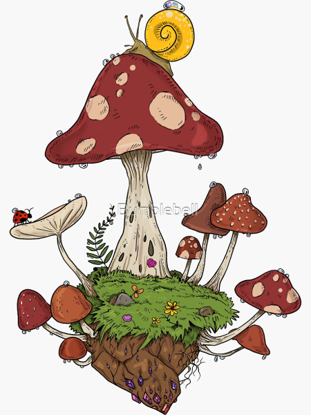 Наклейки мухоморы милые