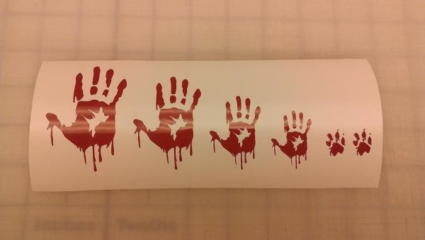 Наклейки на Хэллоуин ладонь