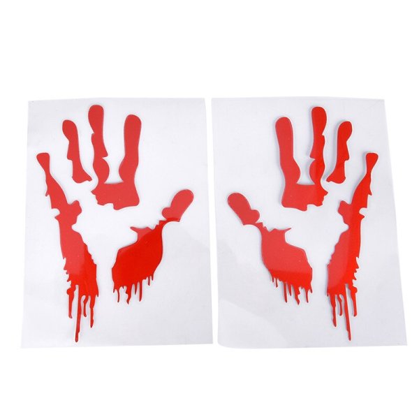 Наклейки на авто кровавые руки