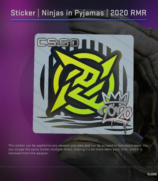 Стикер Ninjas in Pyjamas 2020 RMR