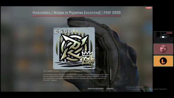Ninjas in Pyjamas CS go наклейка
