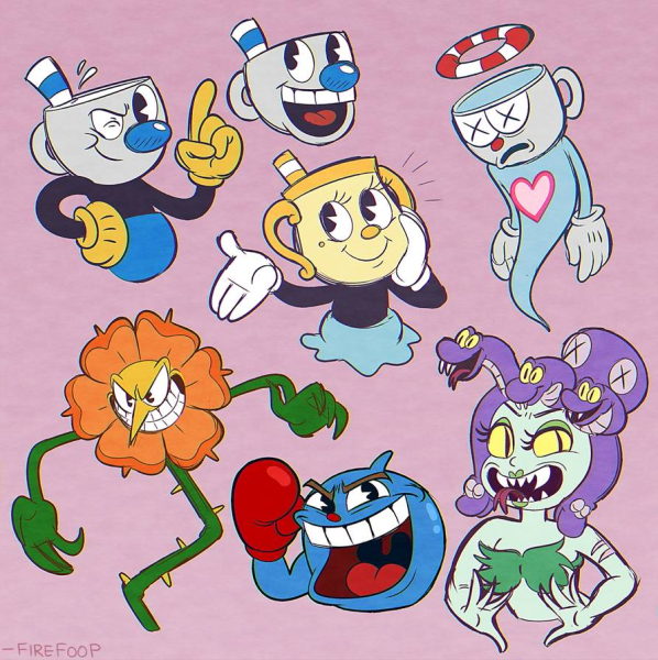Персонажи из игры Cuphead