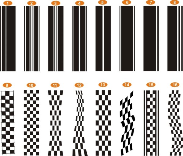 Наклейка черная полоса