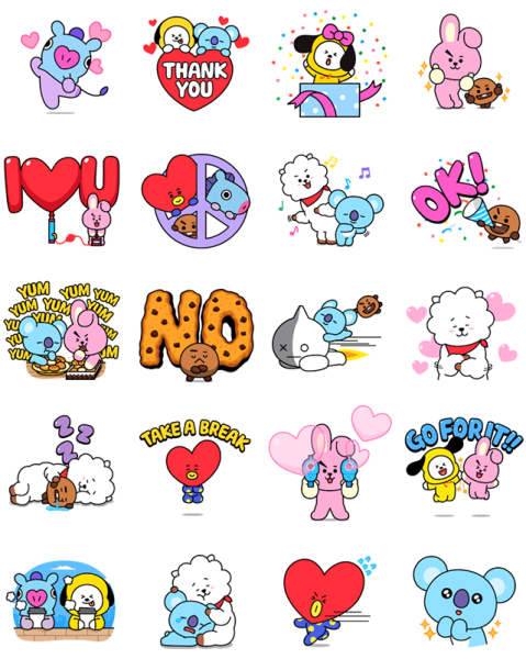 Bt21 BTS Стикеры