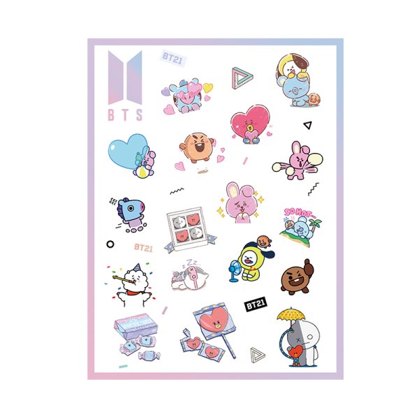Наклейки BTS И bt21
