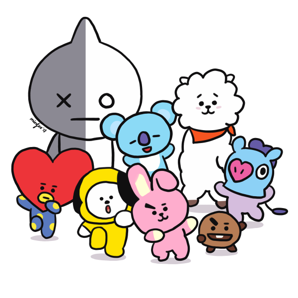 Наклейки BTS И bt21