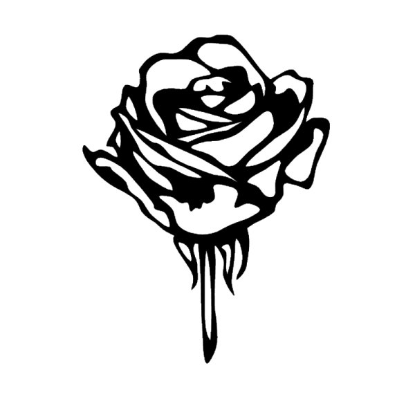 Стикеры цветы черно белые