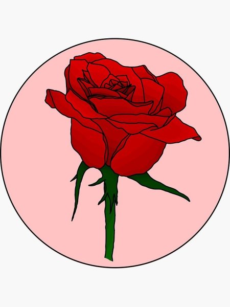 Розы рисунок наклейки