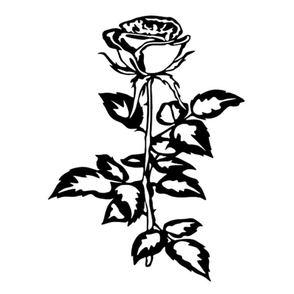Черная роза наклейка
