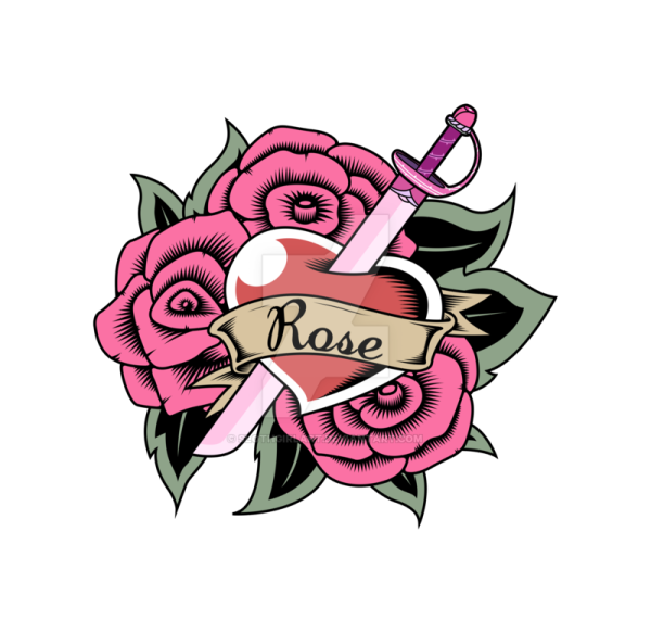 Тату роза для фотошопа