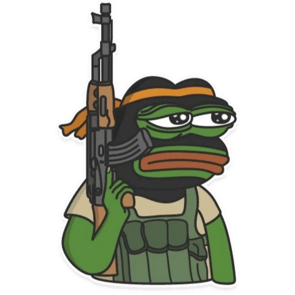 Лягушонок Пепе с автоматом