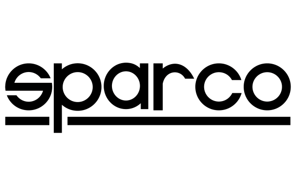 Эмблема с логотипом "Sparco" флаг в шашечку (чёрный)