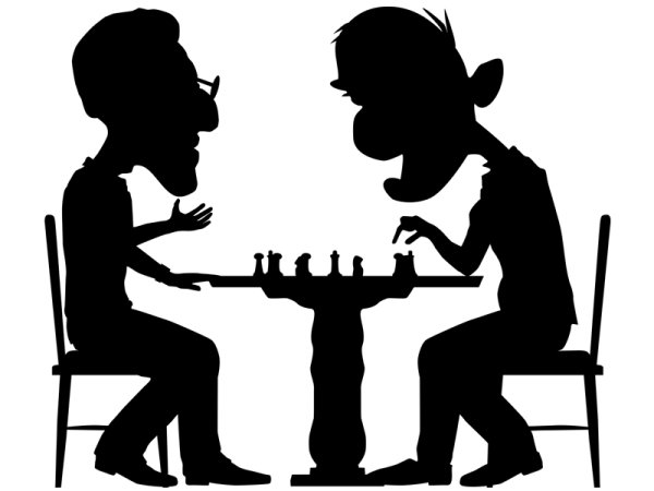 Шахматист силуэт