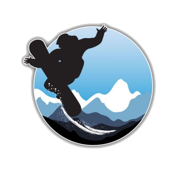Наклейка сноубордист