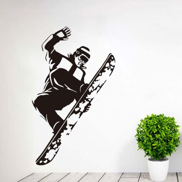 Сноуборд наклейка на стену