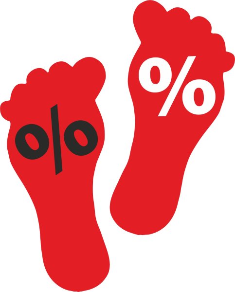 Следы напольные наклейки