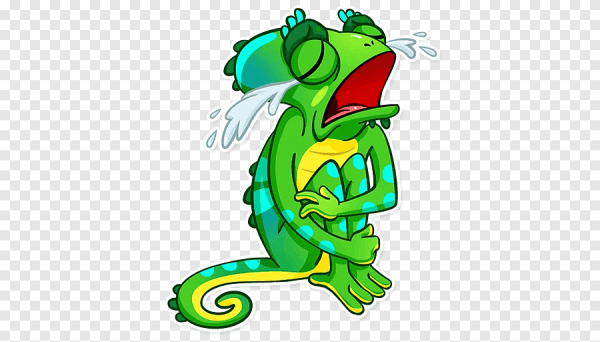 Хамелеон стикер