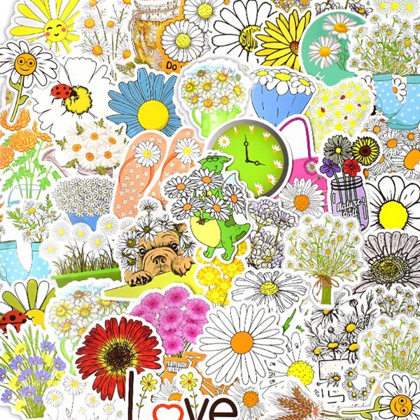 Стикер букет ромашек