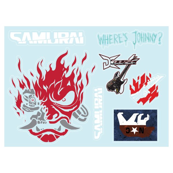 Термонаклейка Cyberpunk 2077 gadget Sticker Sheet 3