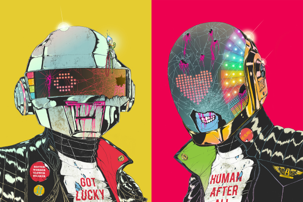 Наклейки в стиле киберпанк