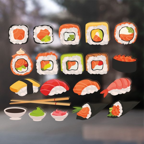 Стикеры суши роллы