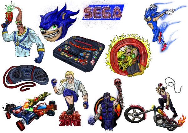 Sega Mega Drive Sticker