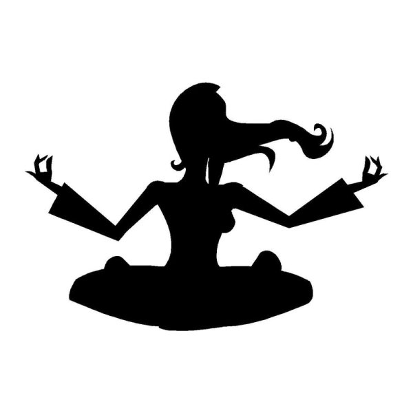 Наклейка на машину йога