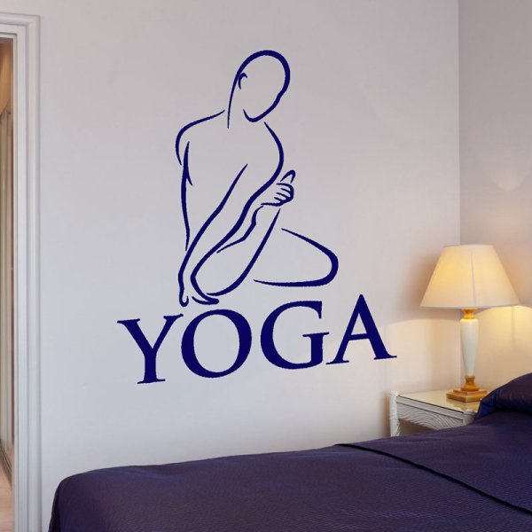 Виниловая наклейка йога