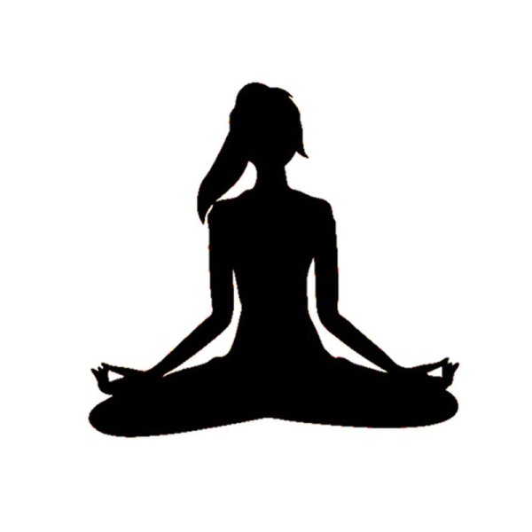 Силуэт медитирующего человека