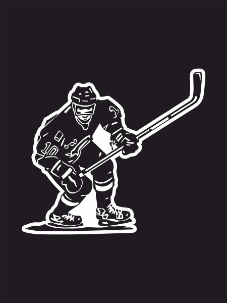 Наклейки на авто хоккей на белом