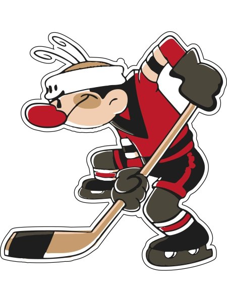 Наклейка хоккеист