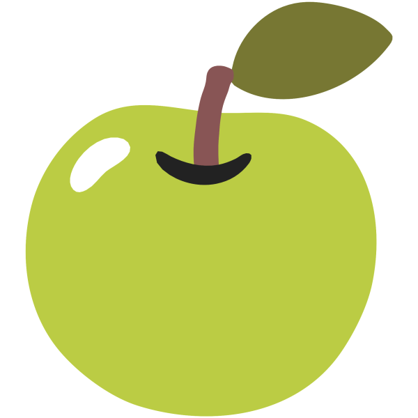 Emoji Apple зеленое яблоко
