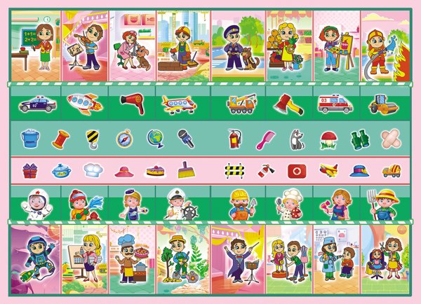 Наклейки профессии для детей