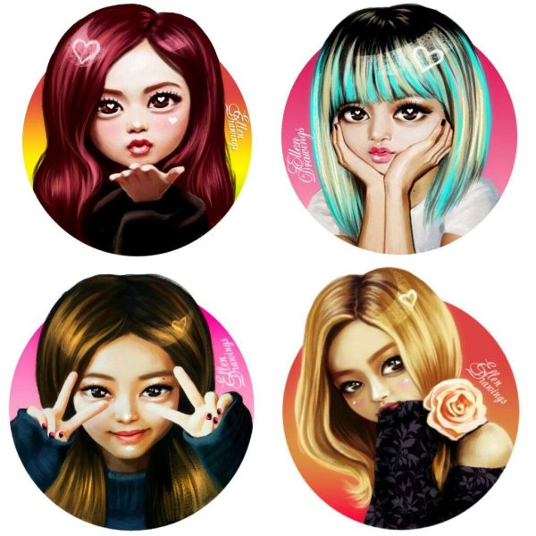 Наклейки k-Pop BLACKPINK