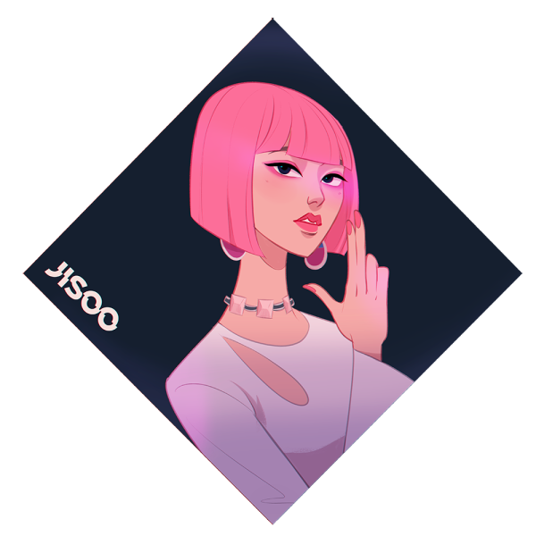 Блэк Пинк Стикеры Чиби