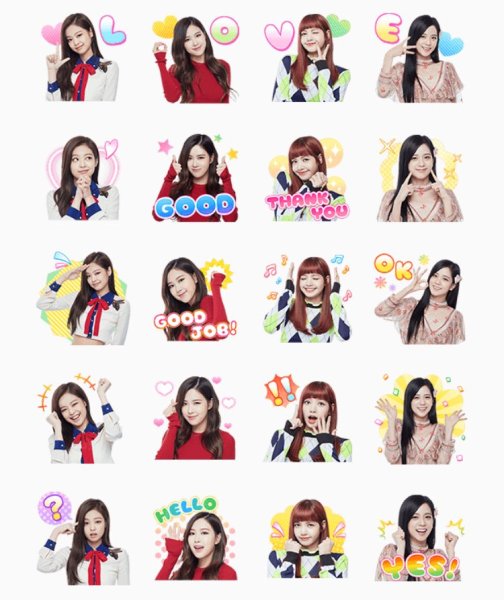 Блак наклейки Блэк Пинк