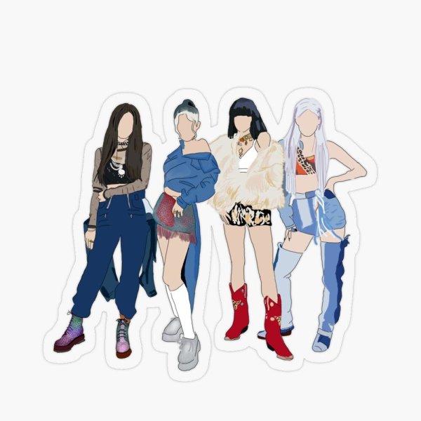 Блэк Пинк Стикеры