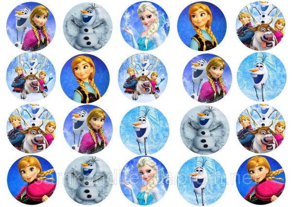 Наклейки с холодным сердцем