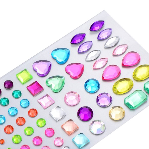 Кристаллы акварелью наклейки