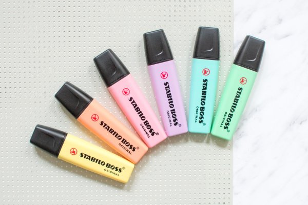 Текстовыделитель пастельных тонах