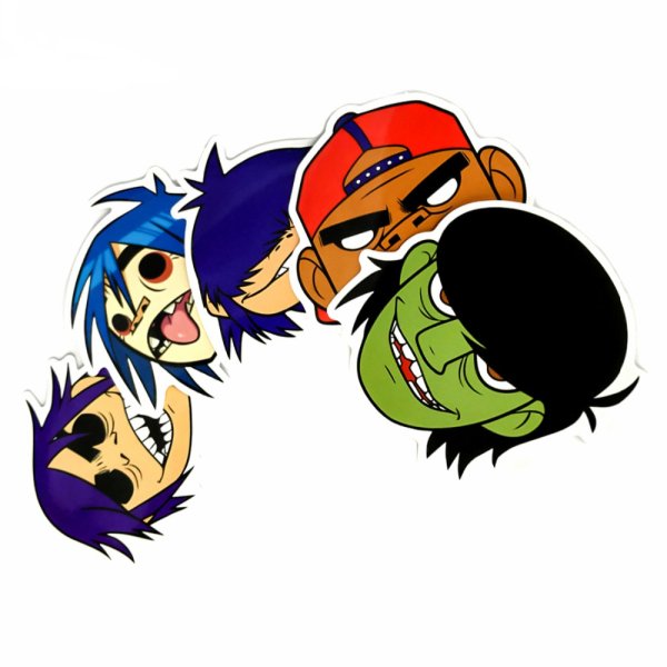 Наклейка Gorillaz на машину