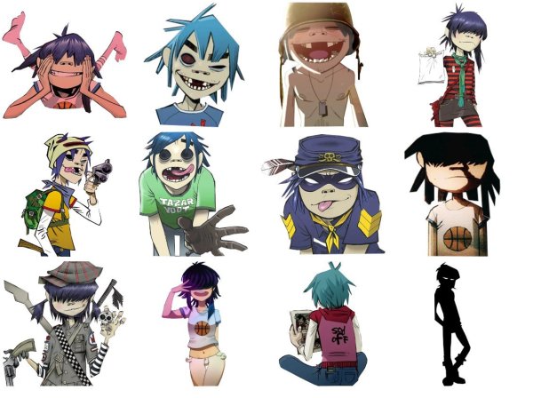 Наклейки Gorillaz