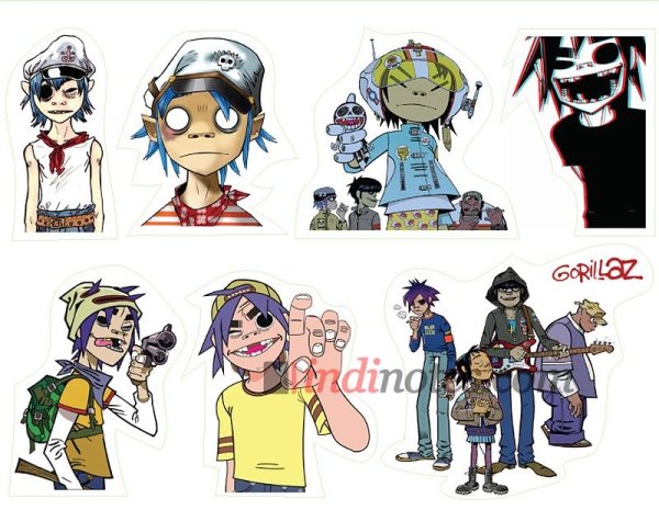 Gorillaz Стикеры