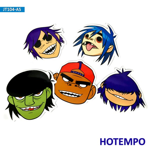 Наклейки Gorillaz квадратные