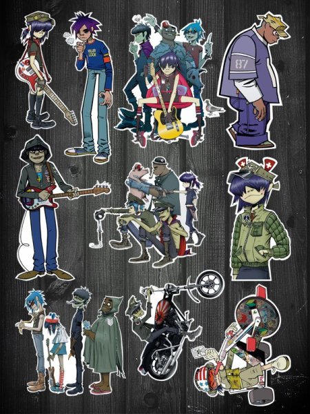 Наклейки Gorillaz